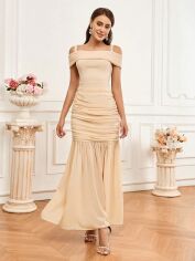 Акція на Сукня літня жіноча SHEIN GD-00125298 M Світло-бежева від Rozetka