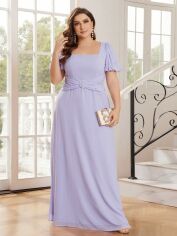 Акція на Сукня літня жіноча SHEIN GD-00135634 4XL Бузкова від Rozetka