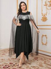 Акція на Сукня літня жіноча SHEIN GD-00139122 4XL Чорна від Rozetka