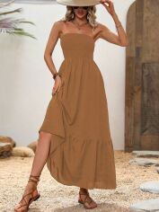 Акція на Сукня літня жіноча SHEIN GD-00148150 S Коричнева від Rozetka