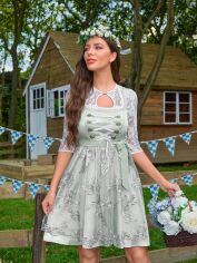 Акція на Сукня осіння жіноча SHEIN GD-00133698 S Сіро-зелена від Rozetka