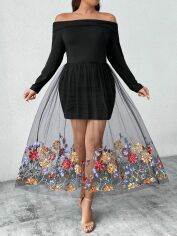 Акція на Сукня осіння жіноча SHEIN GD-00134640 2XL Чорна від Rozetka