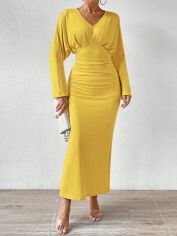 Акція на Сукня осіння жіноча SHEIN GD-00146279 XL Жовта від Rozetka
