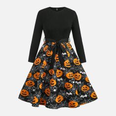 Акція на Сукня осіння жіноча SHEIN GD-00134628 2XL Чорна від Rozetka