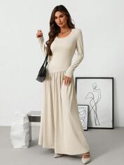 Акція на Сукня осіння жіноча SHEIN GD-00132087 M Кремова від Rozetka