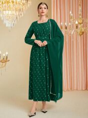 Акція на Сукня жіноча SHEIN GD-00143990 XL Зелена від Rozetka