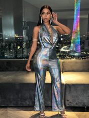 Акція на Комбінезон жіночий SHEIN GD-00143343 L Сріблястий від Rozetka