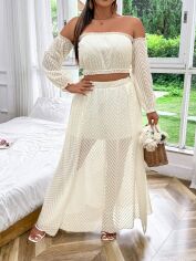 Акція на Костюм жіночий SHEIN GD-00137375 3XL Айворі від Rozetka