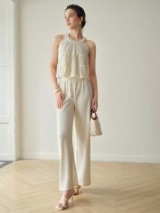 Акція на Костюм жіночий SHEIN GD-00155434 S Кремовий від Rozetka
