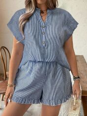 Акція на Костюм жіночий SHEIN GD-00135503 XL Блакитний від Rozetka