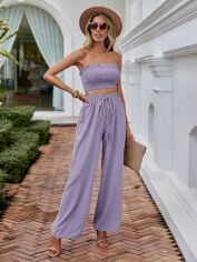 Акція на Костюм жіночий SHEIN GD-00144537 L Бузковий від Rozetka
