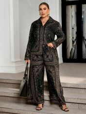 Акція на Костюм жіночий SHEIN GD-00125315 2XL Чорний від Rozetka