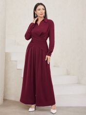 Акція на Костюм жіночий SHEIN GD-00143237 L Бордовий від Rozetka