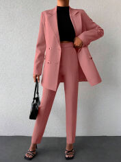 Акція на Костюм діловий жіночий SHEIN GD-00088295 2XL Світло-рожевий від Rozetka