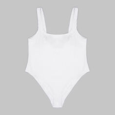 Акція на Суцільний купальник жіночий H&M 0993572_ рубчик 50 Білий від Rozetka