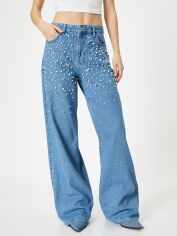 Акція на Джинси Baggy жіночі Koton 4SAL40181MDLGT 30-32 Сині від Rozetka