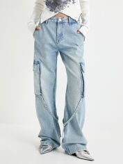 Акція на Джинси Baggy жіночі Koton 4SAL40156MDLGT 28-32 Сині від Rozetka