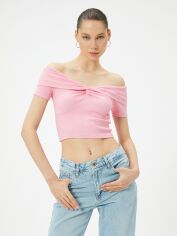 Акція на Топ жіночий Koton 4SAL11060IK274 XS Рожевий від Rozetka