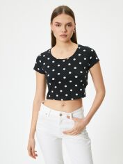 Акція на Топ жіночий Koton 4SAL10787IK9D9 XS Чорний від Rozetka