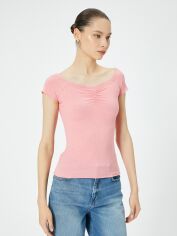 Акція на Топ жіночий Koton 4SAL11076IK274 XL Рожевий від Rozetka
