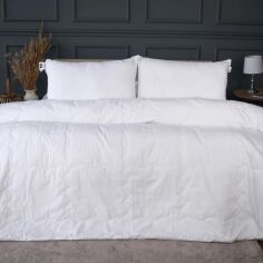 Акція на Набір MirSon №2979 Ковдра літня Полуторна 155х215 Line Satin Light Pro 10-001 Snow White Silk + 2 наволочки 50х70 + простирадло 150х220 від Rozetka