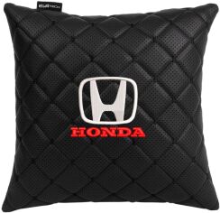 Акція на Подушка EVAtech ECO 30 х 30 см Honda Чорна з чорною ниткою від Rozetka