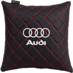 Акція на Подушка EVAtech ECO 30 х 30 см Audi Чорна з червоною ниткою від Rozetka