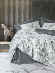 Акція на Комплект постільної білизни Cotton Box Євро 200х220 см Moale Grey Сатин від Rozetka