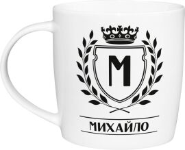 Акція на Фарфорова чашка Kvarta Михайло 360 мл в подарунковій коробці (2512) від Rozetka