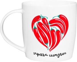 Акція на Фарфорова чашка Kvarta Гаряча штучка 360 мл в подарунковій коробці (1964) від Rozetka