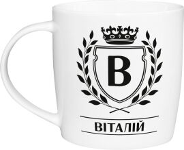 Акція на Фарфорова чашка Kvarta Віталій 360 мл в подарунковій коробці (2504) від Rozetka