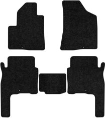 Акція на Ворсові килимки EVAtech Standard в салон авто для Hyundai Santa FE (CM) 5 seats 2006-2010 2 покоління SUV Korea Чорний кант від Rozetka