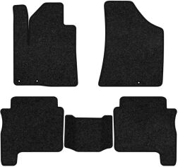Акція на Ворсові килимки EVAtech Premium в салон авто для Hyundai Santa FE (CM) Restyling (Hinged Gas Pedal) 7 seats (3 clips) 2010-2012 2 покоління SUV EU Чорний кант від Rozetka