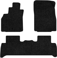 Акція на Ворсові килимки EVAtech Standard в салон авто для Renault Grand Scenic (III) 7 seats (non-moving armrest) MT 2009-2015 3 покоління Minivan EU Чорний кант від Rozetka