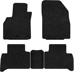 Акція на Ворсові килимки EVAtech Premium в салон авто для Renault Grand Scenic (III) 5 seats (non-moving armrest) AT 2009-2015 3 покоління Minivan EU Чорний кант від Rozetka
