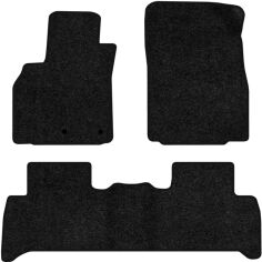 Акція на Ворсові килимки EVAtech Standard в салон авто для Renault Grand Scenic (III) 5 seats (non-moving armrest) AT 2009-2015 3 покоління Minivan EU Чорний кант від Rozetka