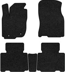 Акція на Ворсові килимки EVAtech Premium в салон авто для Toyota RAV4 (XA40) (closed threshold) 2013-2016 4 покоління SUV USA Чорний кант від Rozetka