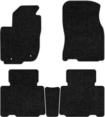 Акція на Ворсові килимки EVAtech Standard в салон авто для Toyota RAV4 (XA40) (closed threshold) Restyling 2016-2018 4 покоління SUV USA Чорний кант від Rozetka