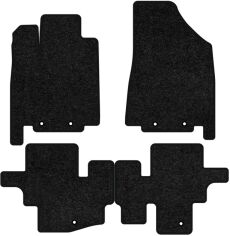 Акція на Ворсові килимки EVAtech Standard в салон авто для Nissan Pathfinder (R52) 5 seats 2012-2021 4 покоління SUV USA Чорний кант від Rozetka