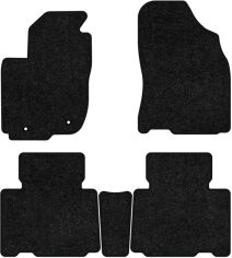 Акція на Ворсові килимки EVAtech Standard в салон авто для Toyota RAV4 (XA40) (closed threshold) Restyling 2016-2018 4 покоління SUV USA Чорний кант від Rozetka