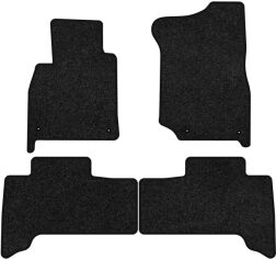 Акція на Ворсові килимки EVAtech Premium в салон авто для Toyota Land Cruiser (100) 7 seats Restyling 2003-2007 1 покоління SUV EU Чорний кант від Rozetka