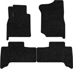 Акція на Ворсові килимки EVAtech Standard в салон авто для Toyota Land Cruiser (100) 7 seats Restyling 2003-2007 1 покоління SUV EU Чорний кант від Rozetka