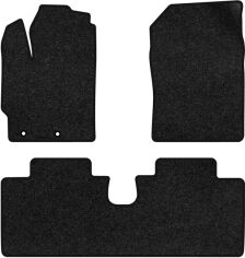 Акція на Ворсові килимки EVAtech Premium в салон авто для Toyota Yaris (III) (XP13) 5-doors 2011-2020 3 покоління Htb USA Чорний кант від Rozetka