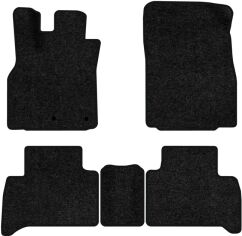 Акція на Ворсові килимки EVAtech Standard в салон авто для Renault Grand Scenic (III) 7 seats (non-moving armrest) MT 2009-2015 3 покоління Minivan EU Чорний кант від Rozetka
