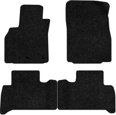 Акція на Ворсові килимки EVAtech Standard в салон авто для Renault Grand Scenic (III) 5 seats (non-moving armrest) AT 2009-2015 3 покоління Minivan EU Чорний кант від Rozetka