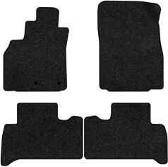 Акція на Ворсові килимки EVAtech Premium в салон авто для Renault Grand Scenic (III) 7 seats (non-moving armrest) MT 2009-2015 3 покоління Minivan EU Чорний кант від Rozetka