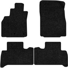 Акція на Ворсові килимки EVAtech Standard в салон авто для Renault Grand Scenic (III) 7 seats (non-moving armrest) MT 2009-2015 3 покоління Minivan EU Чорний кант від Rozetka