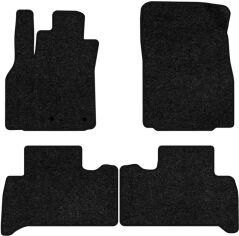 Акція на Ворсові килимки EVAtech Standard в салон авто для Renault Grand Scenic (III) 7 seats (non-moving armrest) MT 2009-2015 3 покоління Minivan EU Чорний кант від Rozetka