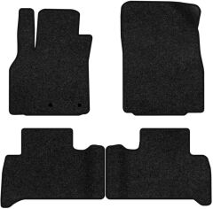 Акція на Ворсові килимки EVAtech Premium в салон авто для Renault Grand Scenic (III) 5 seats (non-moving armrest) AT 2009-2015 3 покоління Minivan EU Чорний кант від Rozetka