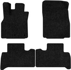 Акція на Ворсові килимки EVAtech Standard в салон авто для Renault Grand Scenic (III) 7 seats (non-moving armrest) MT 2009-2015 3 покоління Minivan EU Чорний кант від Rozetka